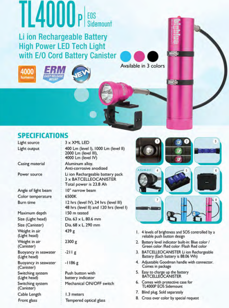 BigBlue TL4000P EOS Sidemount